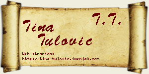 Tina Tulović vizit kartica